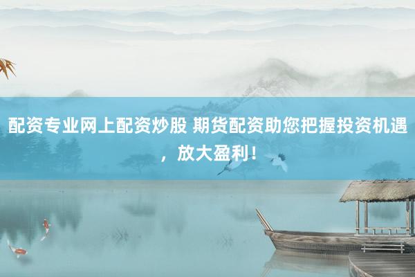 配资专业网上配资炒股 期货配资助您把握投资机遇，放大盈利！