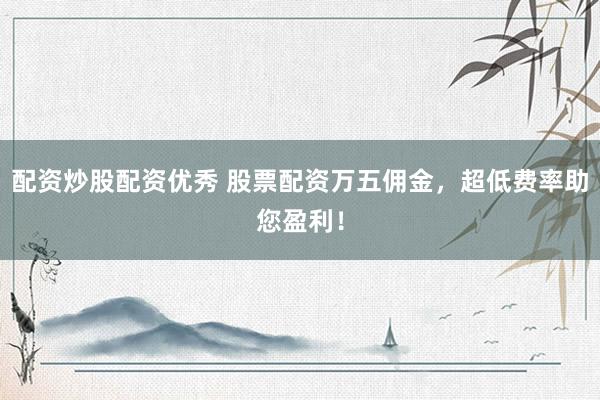 配资炒股配资优秀 股票配资万五佣金，超低费率助您盈利！