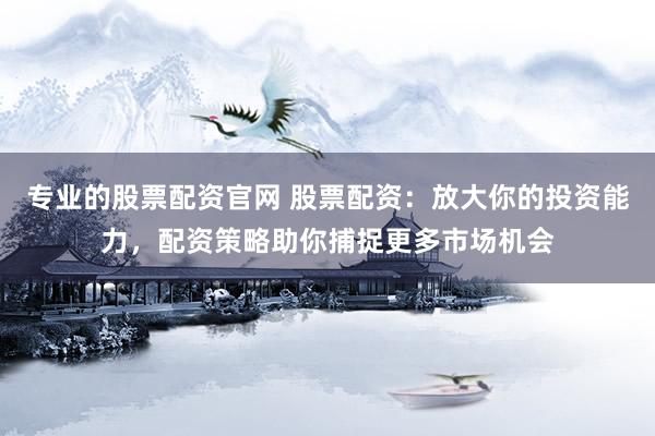 专业的股票配资官网 股票配资：放大你的投资能力，配资策略助你捕捉更多市场机会