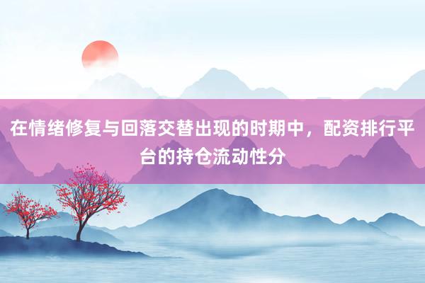 在情绪修复与回落交替出现的时期中，配资排行平台的持仓流动性分