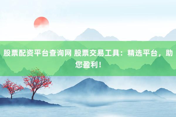 股票配资平台查询网 股票交易工具：精选平台，助您盈利！