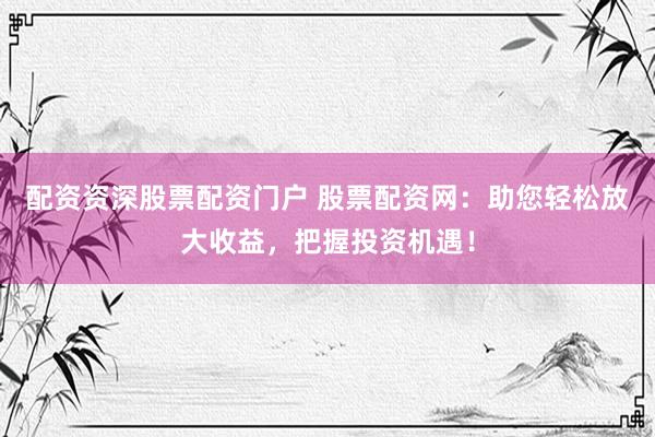 配资资深股票配资门户 股票配资网:助您轻松放大收益,把握投资机遇!