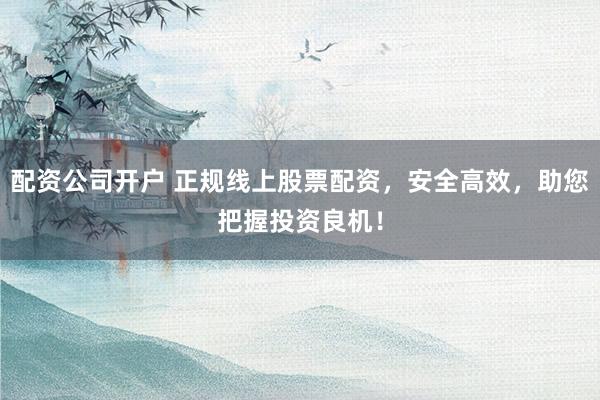 配资公司开户 正规线上股票配资，安全高效，助您把握投资良机！