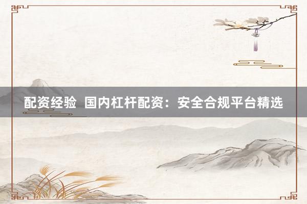 配资经验  国内杠杆配资：安全合规平台精选