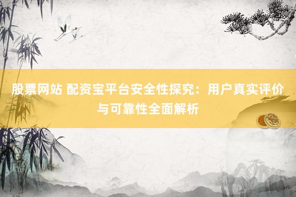 股票网站 配资宝平台安全性探究:用户真实评价与可靠性全面解析